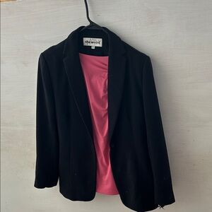 Margaret M Black Blazer/Suit with Pink Interior blouse